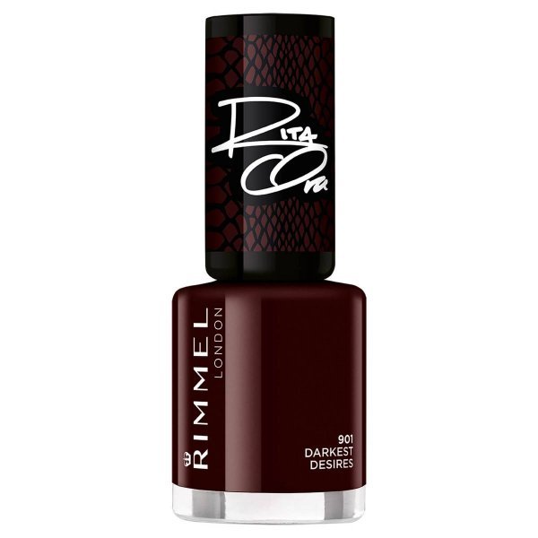 Rimmel 60 Seconds Rita Shades of Black Nail Polish in Black Red