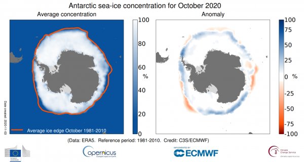 Na Antarktici je zabilježen drugi mjesec natprosječne duljine morskog leda