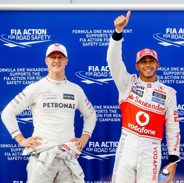 Michael Schumacher i Lewis Hamilton