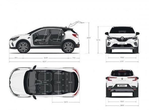 Renault Captur - dimenzije