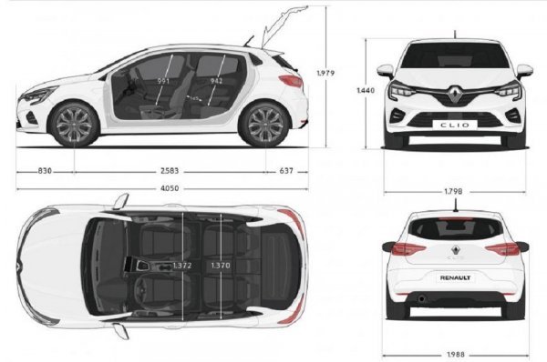 Renault Clio - dimenzije