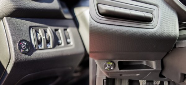 Pokazivač razine UNP-a u modelu Clio IV (lijevo, 2017.) i modelu Renault Clio Intens TCe 100 LPG (2020.)