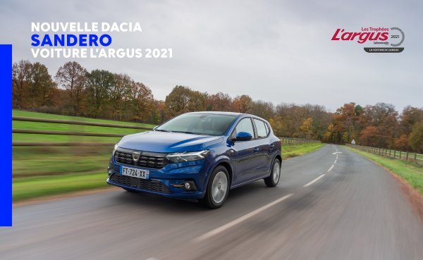 Novi Dacia Sandero proglašen automobilom godine 2021. i gradskim automobilom godine 2021. prema časopisu L'Argus