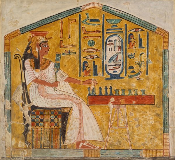 Nefertari igra Senet, ilustracija Nine De Garis Davies