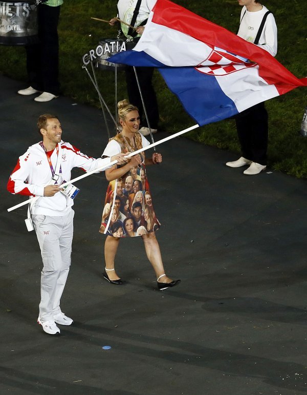 S hrvatskom zastavom na otvaranju Igara u Londonu 2012. godine