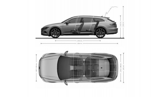 VW Arteon Shooting Brake - dimenzije