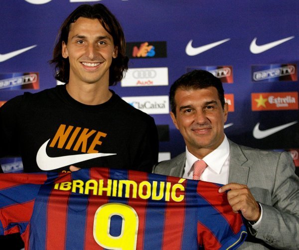 Zlatan Ibrahimović i Joan Laporta FC Barcelona