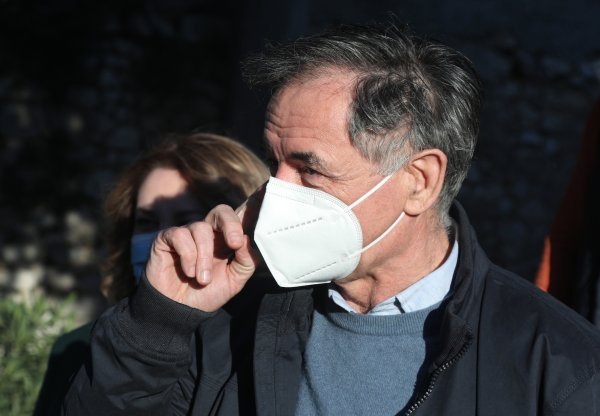 Milorad Pupovac i Anja Šimpraga u crkvi sv. Spasa u Šibeniku