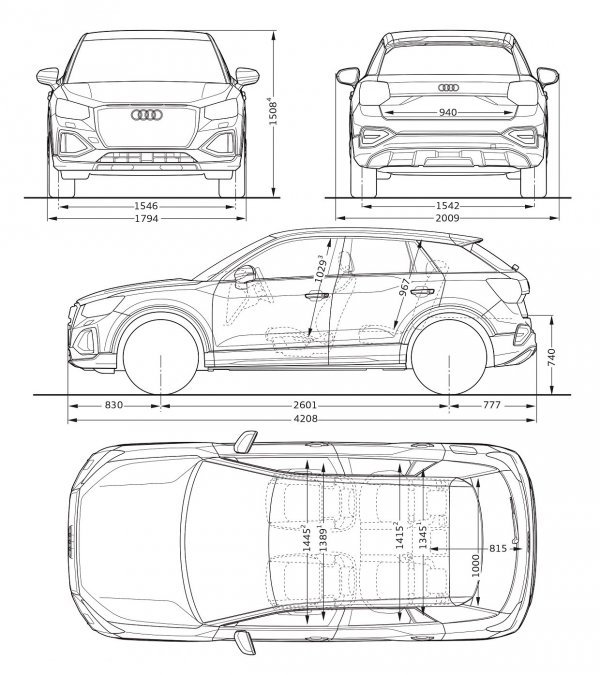 Audi Q2 - dimenzije
