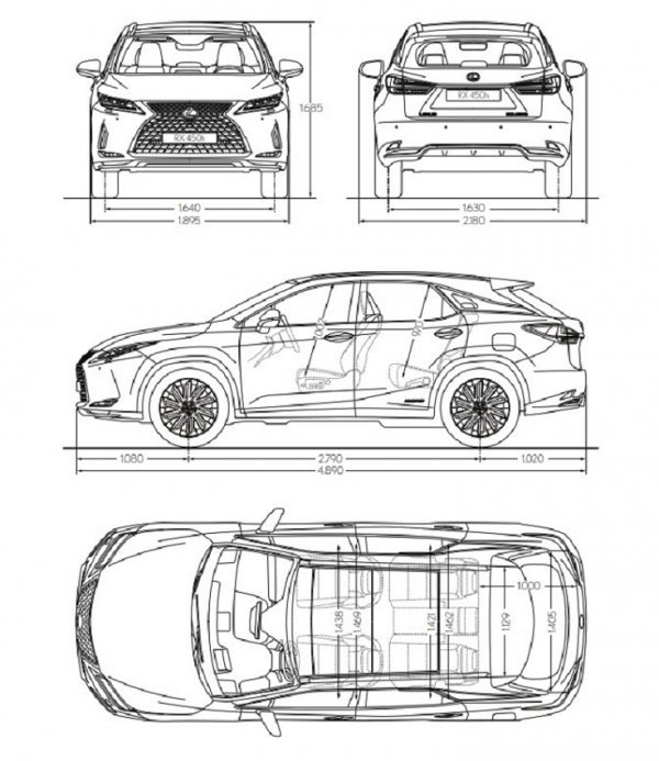 Lexus RX - dimenzije