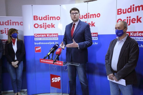 Predstavljanje kandidata za gradonačelnika Osijeka Gorana Kušeca