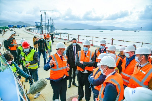 Plenković na Pelješkom mostu