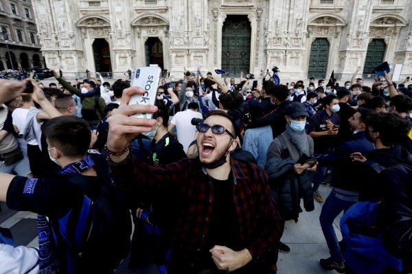 Slavlje navijača u Milanu