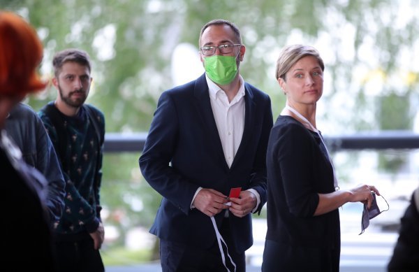 Pripreme u izbornom stožeru kandidata za gradonačelnika Zagreba Tomislava Tomaševića
