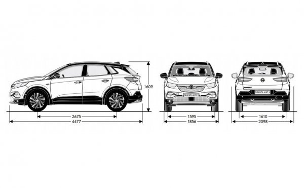 Opel Grandland X - dimenzije