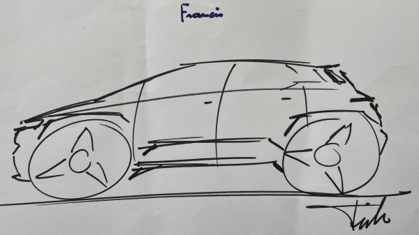 Fisker Ocean će biti prvi potpuno električni papamobil - potpis pape Franje na skicu budućeg papamobila