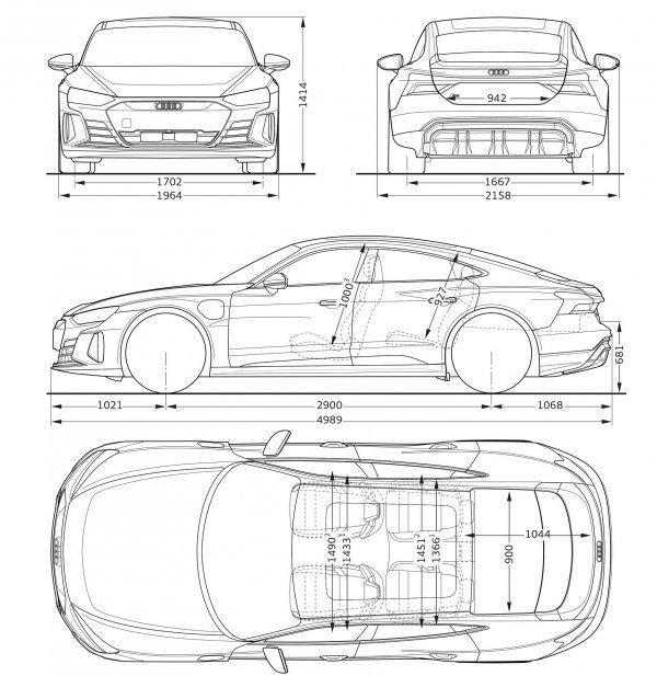 Audi RS e-tron GT - dimenzije