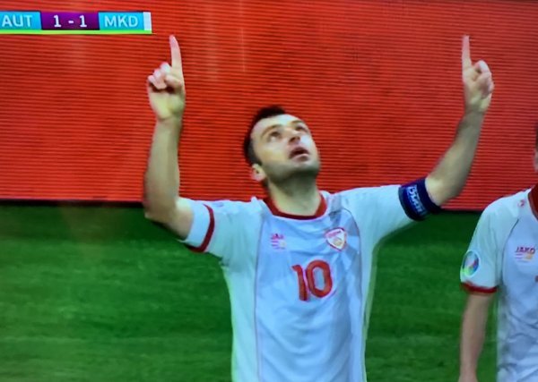 Legenda makedonskog nogometa Pandev slavi svoj prvi pogodak na Euru u 38. godini života