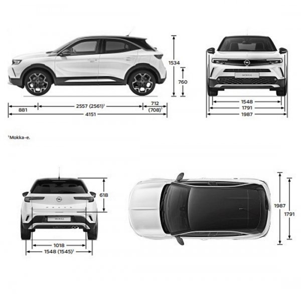 Opel Mokka - dimenzije