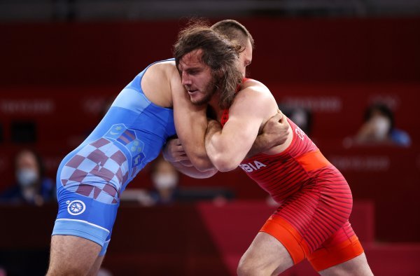 Ivan Huklek i Zurabi Datunašvili u borbi za broncu