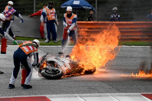 MotoGP Velika nagrada Štajerske, motociklizam, sudar, požar