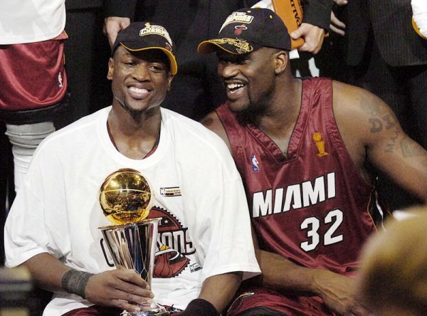 Dwyane Wade i Shaquille O'Neal (Miami Heat) kao prvaci NBA lige 2006.