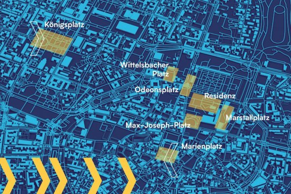 Ovo je plan grada Münchena koji pokazuje gdje će se sve odvijati IAA Mobility 2021