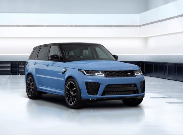 Range Rover Sport SVR Ultimate (Gloss Maya Blue plava boja) je odlazeći model druge generacije