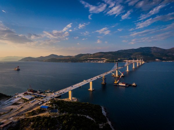 Pelješki most iz zraka