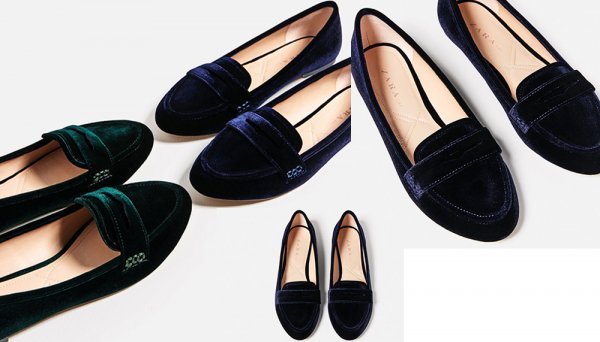 ZARA - baršunaste loaferice - 179,90 kuna Promo