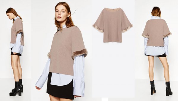 ZARA - top s detaljima krzna - 169,90 kuna Promo