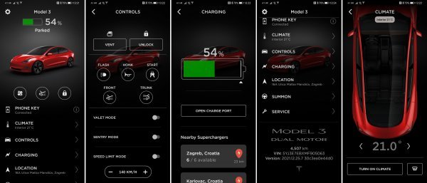 Tesla Model 3 Long Range AWD - softversko rješenje instalirano na pametnom telefonu vam govori sve o vašem vozilu