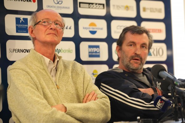 Nebojša Belić i Branko Skroče 2011. godine na konferenciji za medije KK Zadar