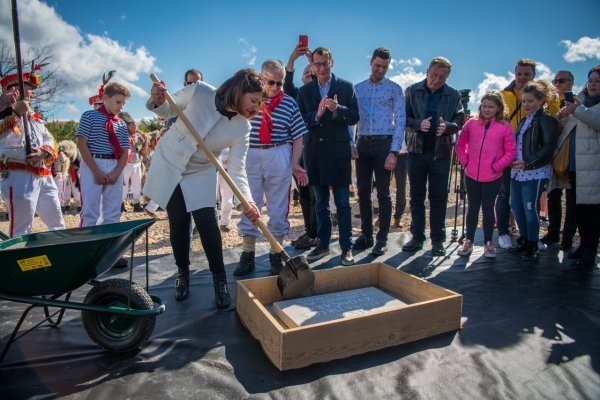 Načelnica općine Viškovo Sanja Udović na polaganju kamena temeljca