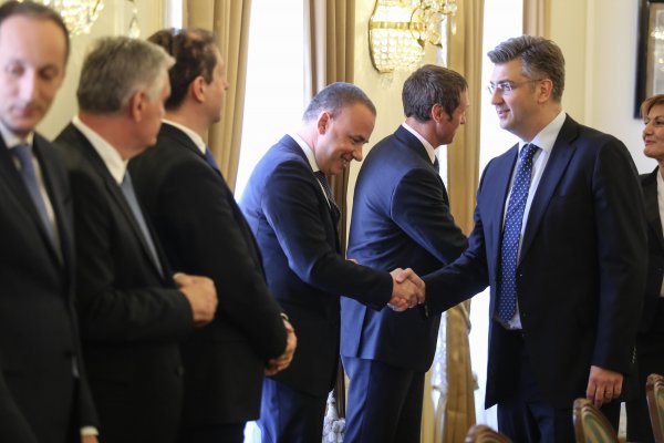 Mario Henjak na sastanku s premijerom Andrejom Plenkovićem