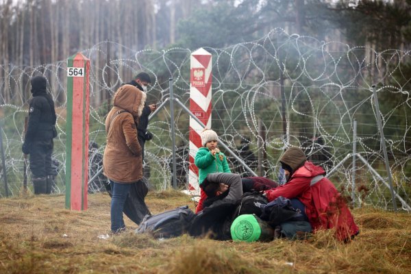 Migranti na bjelorusko-poljskoj granici