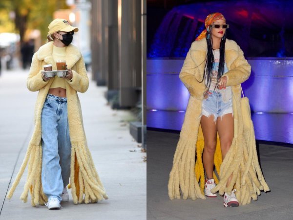 Hailey Bieber i Rihanna u kaputu Bottega Veneta