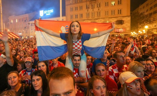 Rusija - Hrvatska, Svjetsko prvenstvo 2018., četvrtfinale - Trg bana Jelačića