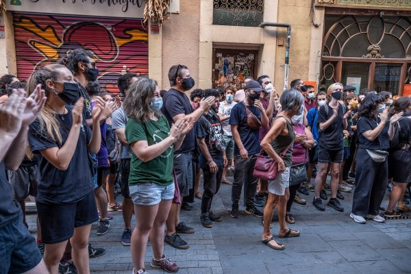 Aktivistička antideložacijska akcija u Barceloni u rujnu ove godine 