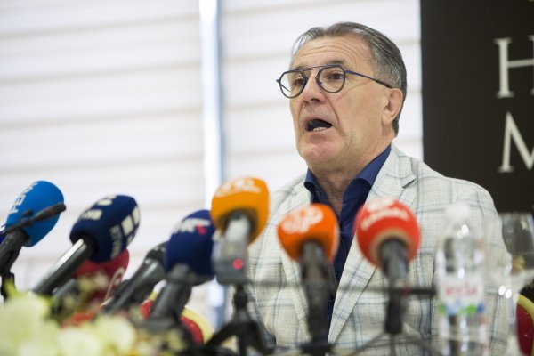 Zdravko Mamić na konferenciji za medije u Mostaru u ožujku 2021.