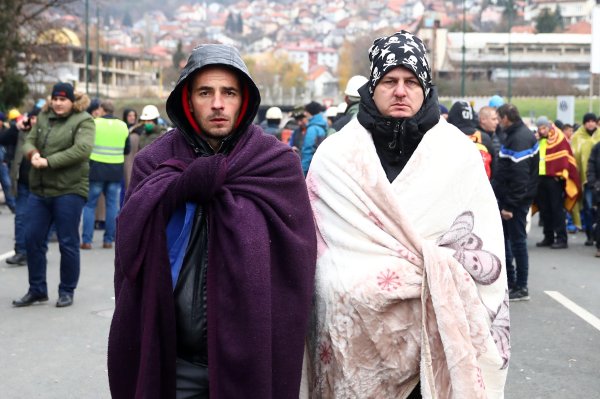 Prosvjed rudara u Sarajevu