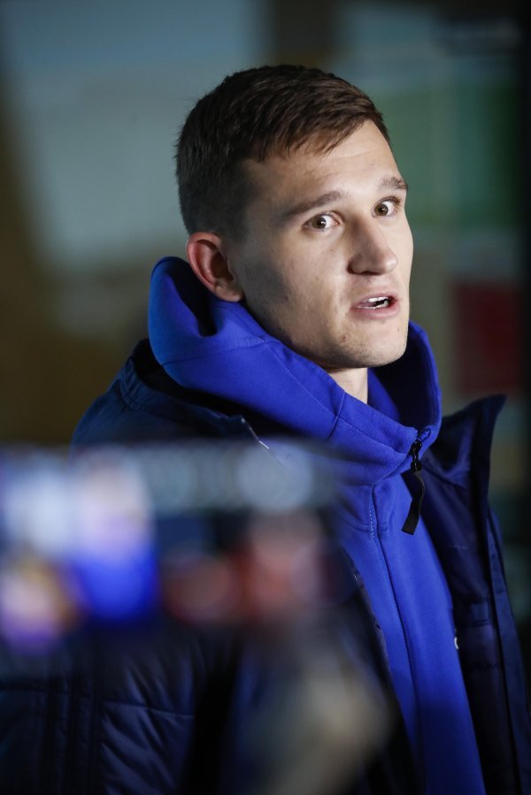 Doček nogometaša Dinama u Zračnoj luci Franjo Tuđman nakon pobjede protiv West Hama