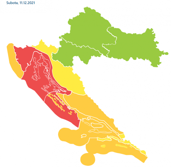 Meteoalarm za subotu