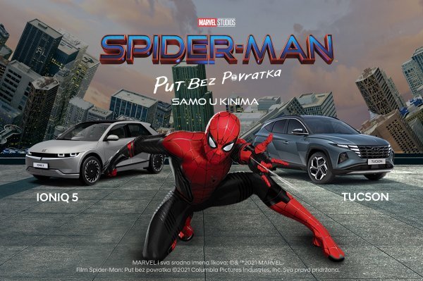 Hyundai Ioniq 5 i Tucson svoj će hollywoodski debi imati u nadolazećem Sony Pictures filmu 'Spider-Man: Put bez povratka'