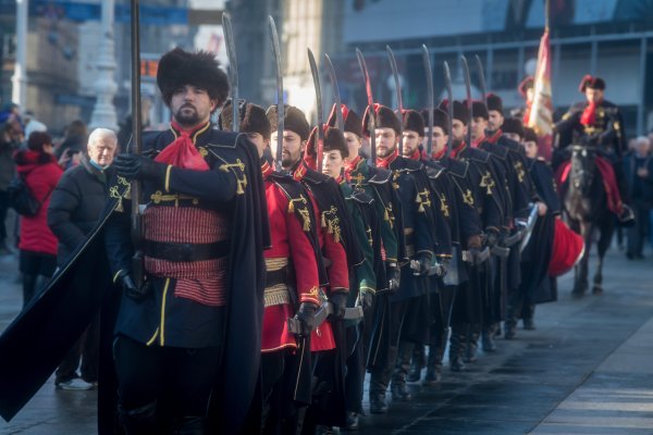 Novogodišnje postrojavanje Kravat pukovnije