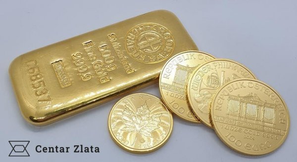 Investicijsko zlato dolazi u obliku zlatnih poluga i zlatnika visoke čistoće
