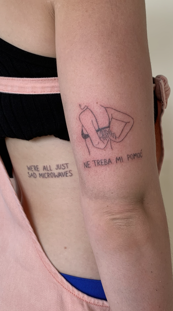 Yvonne Tadić: Ljudi su shvatili da se može napraviti mala tetovaža koja pritom ne mora simbolizirati nešto negativno, već nešto sasvim osobno. Mislim da je to privuklo više žena u svijet tetoviranja, zbog čega danas većinu moje klijentele čine žene