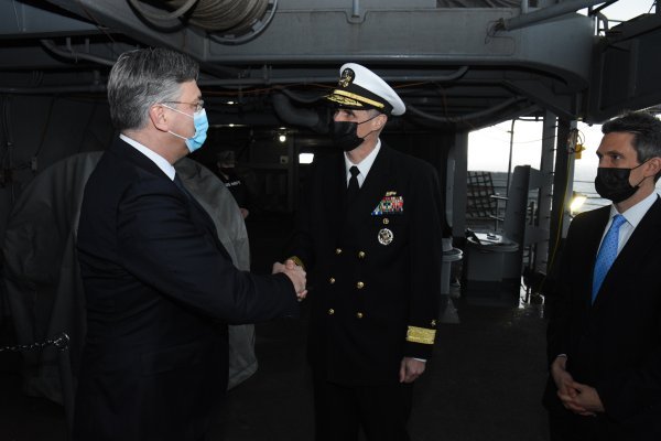 Plenković na USS Harry S. Truman