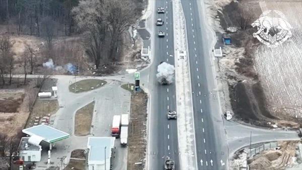 Pogođeni ruski konvoj nedaleko od Kijeva