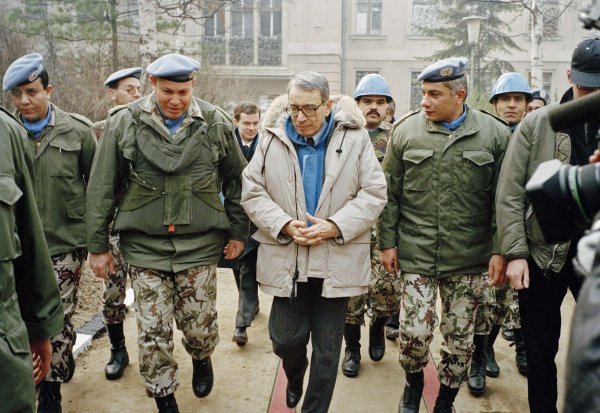 Boutros Boutros-Ghali u Sarajevu A Morvan/UN Photo/Handout via Reuters